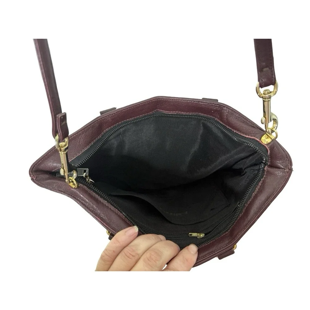 Vintage Palizzio New York Burgundy Snakeskin Satchel